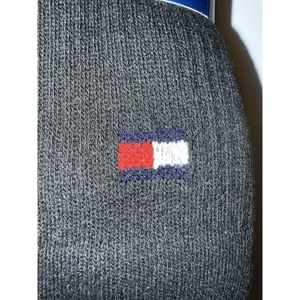 Tommy Hilfiger Kids Crew Socks 6 Pack Black Cushion Medium Logo Comfort NEW